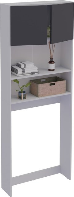 VCM Waschmaschinenschrank Goralo Überbauschrank mit 2 Türen in Weiß, B/T/H: 70 x 21 x 182 cm - Bild 1