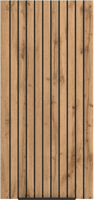 Held Möbel Bad-Hängeschrank Manchester in Wildeiche mit Soft-Close-Türen und Akustikpaneel-Optik, B/T/H: 64 x 30 x 20 cm - Bild 1