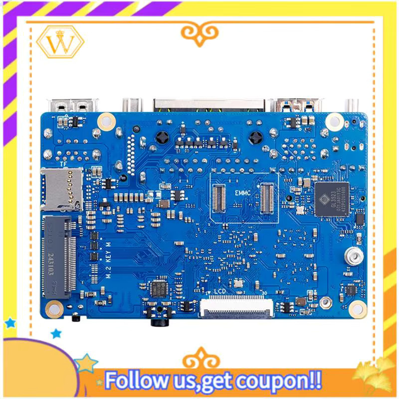 Orange Pi RV2 Single Board Computer mit 8-Core RISC-V CPU, 2GB DDR4, 2TOPS AI, Wi-Fi und Bluetooth 5.0 in Blau - Bild 2
