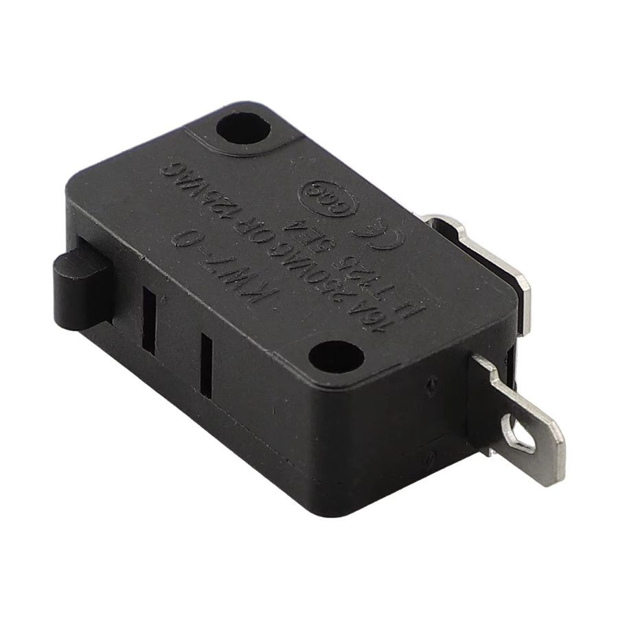 VIBRATITE Mikro-Endschalter KW7-0 16A in Schwarz als Ersatzschalter für Heißluftfritteusen, Mikrowellenherde und Waschmaschinen - Bild 4