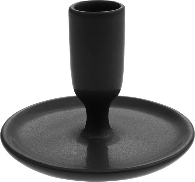 Rico Design Keramik Stielkerzenhalter schwarz Höhe: 10,5 cm, Durchmesser: 8,0 cm - Bild 1