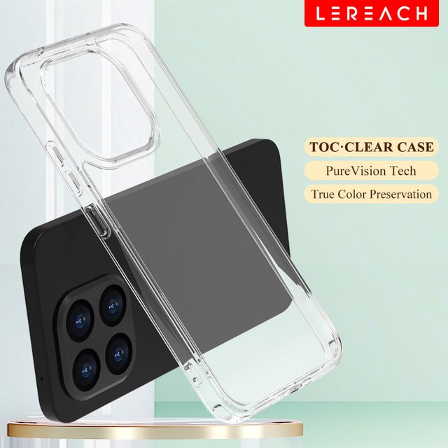 Lereach Handyhülle für Xiaomi 15T Pro und Xiaomi 15T, transparent, ultradünn und stoßfest - Bild 1
