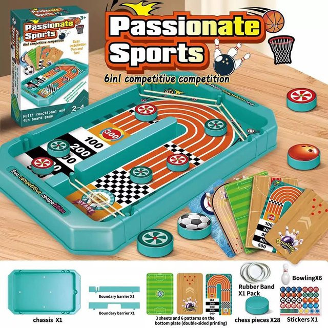 Linyi toy 6-in-1 Schach Brettspiel hellgrün ab 3 Jahren - Bild 1
