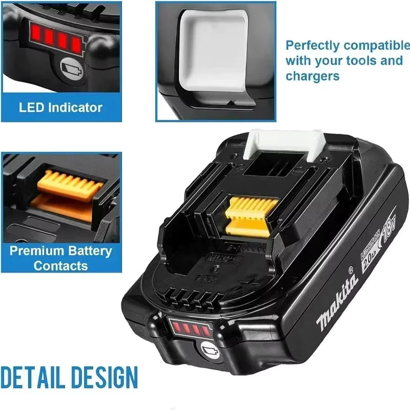 Makita Lithium-Ionen-Akku 18V 2.0Ah in Schwarz - Bild 3