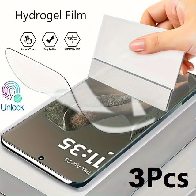 3er-Pack Hydrogel Displayfolie für Motorola Moto G10 G20 G24 G04 G05 G34 G64 G15 G23 G35 G62 G60 G60S G31, transparent - Bild 1