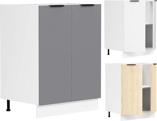 VCM Küchenunterschrank Fasola mit zwei Drehtüren und Fachboden, H x B x T: 82 x 60 x 46 cm - Bild 1