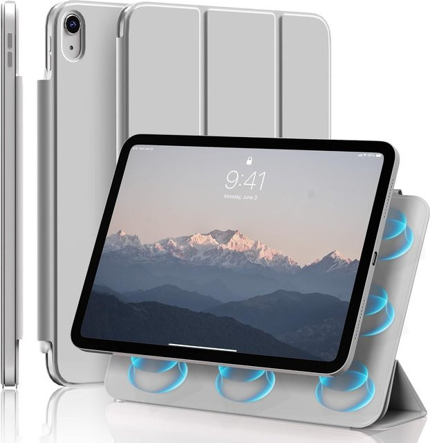 ZOYU Magnetische iPad Hülle Ultra-Schlank und Leicht für iPad Pro 11 und 12.9, iPad Air 4/5 10.9/11/13, iPad Mini 6/7 8.3 in Grau oder Weiß - Bild 1