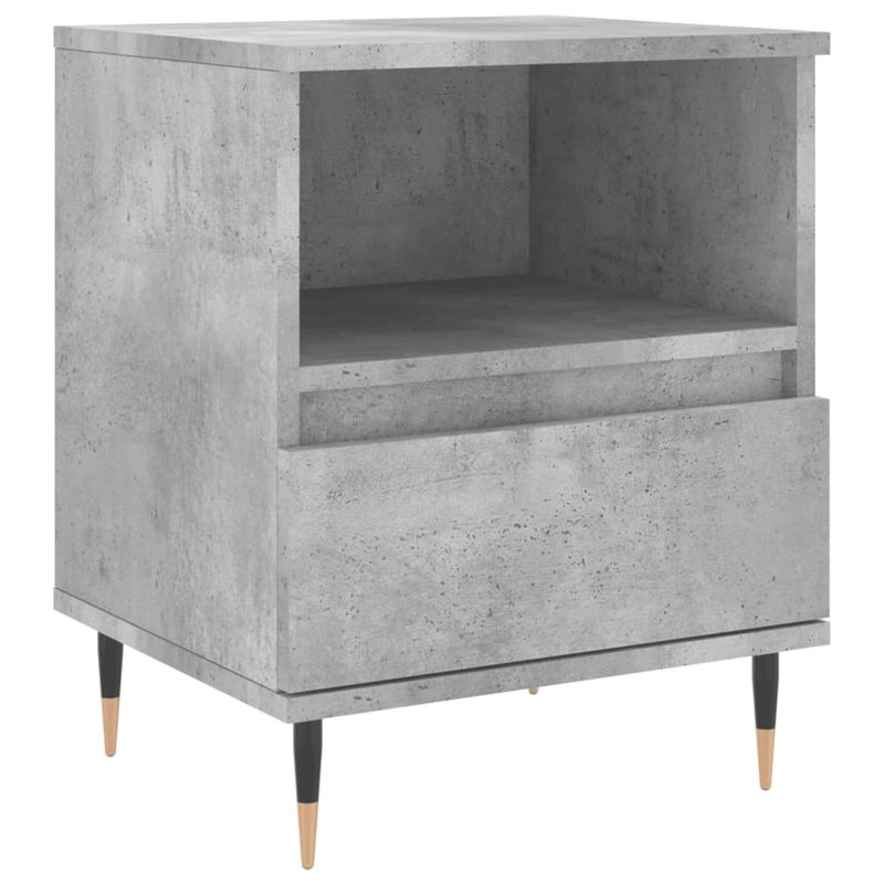 Vidaxl Nachttische 2er Set in Grau im modernen Design aus Beton und Metall, B/T/H: 40 x 35 x 50 cm - Bild 2