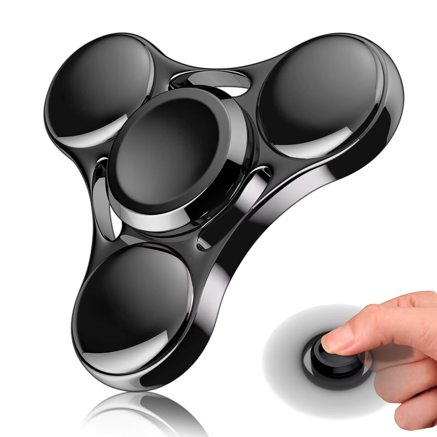 Runwhale Metall Fidget Spinner in Blau als EDC Anti Stress Spielzeug für Erwachsene und Kinder - Bild 7