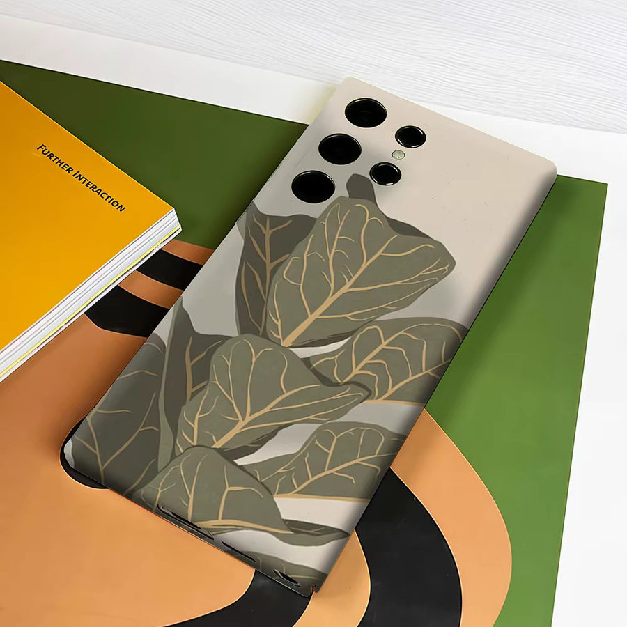 Stoßfeste Handyhülle im Geigenblatt-Feigenadern Design für Samsung Galaxy S26 S25 S24 S23 Ultra Plus mit robuster Doppelschicht-Rückabdeckung - Bild 4