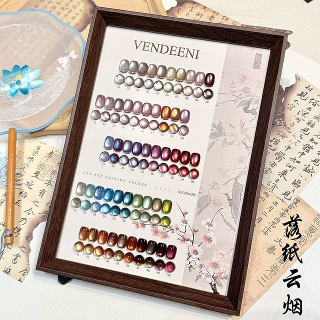 Vendeeni Cat Eye Nagellack, Himmelblau, Schimmernd - Bild 1