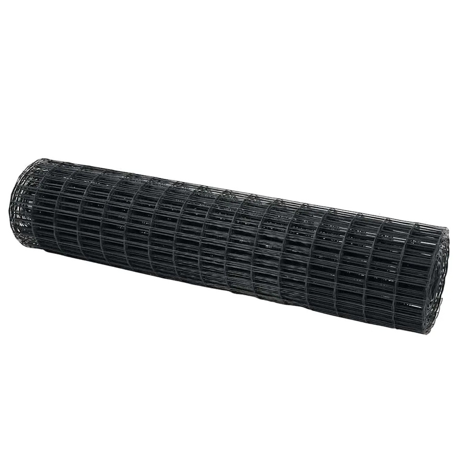 vidaXL Eurozaun Grau aus PVC-beschichtetem Eisen, Höhe: 1 m, Länge: 25 m - Bild 2