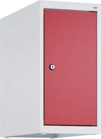C+P Aufsatzschrank 7035/3003 mit Zylinderschloss und 1 Abteil, B/T/H: 50 x 25 x 50 cm, Stahl, Grau/Rot - Bild 1