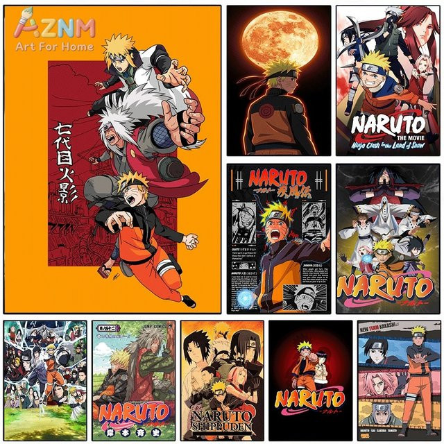 KAYOU Naruto Shippuden Anime Charakter Leinwandgemälde als ungerahmter Wandkunstdruck in Mehrfarbig - Bild 1