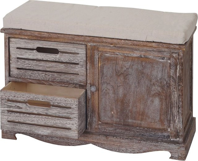 MCW Sitzbank J22 im Shabby-Look Vintage, braun, B/T/H: 49 x 71 x 32 cm - Bild 2