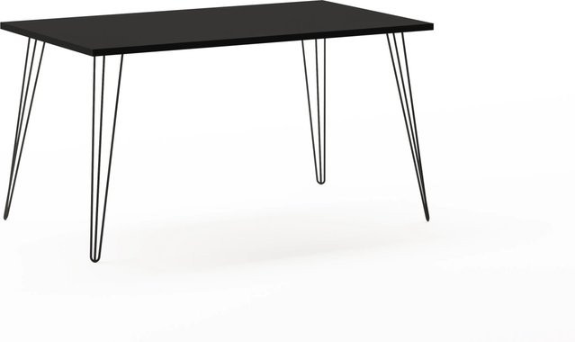 PROREGAL Schreibtisch Raven mit Metallfußgestell in Schwarz, H x B x T: 74 x 140 x 80 cm - Bild 1