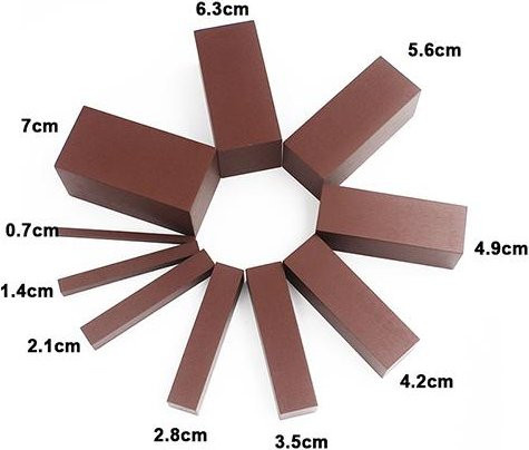 Kidsly Montessori Mathematik Spielzeug Holz, Braun - Bild 1