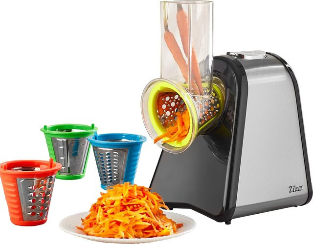 Zilan Elektrischer Gemüsehobel und Spiralschneider mit 4 Aufsätzen, 200W, Multicolor - Bild 1