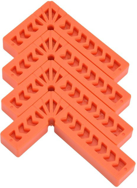 4 Stück mfySpace L-Typ Kunststoffwinkel in Orange als Mehrzweck-Positionierer für Schubladen - Bild 1