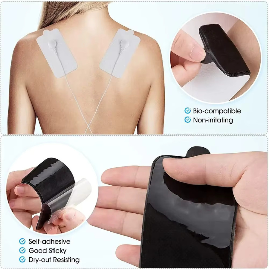 Monclique Elektrodenpads Gel für TENS Akupunktur und Physiotherapie mit 3,5 mm Snap Anschluss für EMS Muskelstimulatoren - Bild 3