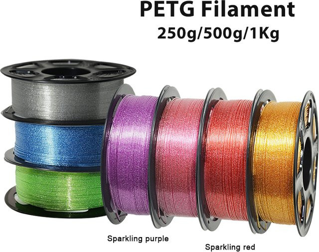 3D Maliang PETG 3D-Drucker-Filament 1,75 mm in Flash Red, Sparkling Rose Red oder Transparent Grün - Bild 1