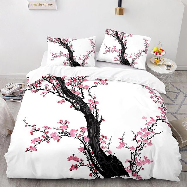 JMG Household Supplies Bettwäsche-Set Ukiyo-e mit Wellenmuster und Fuji Berg, Polyester Mikrofaser, Mehrfarbig, B/H: 210 x 210 cm - Bild 1