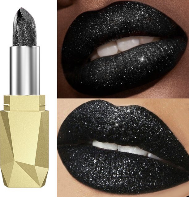 KAFURUX Lippenstift, Schwarz, Metallic-Finish - Bild 1
