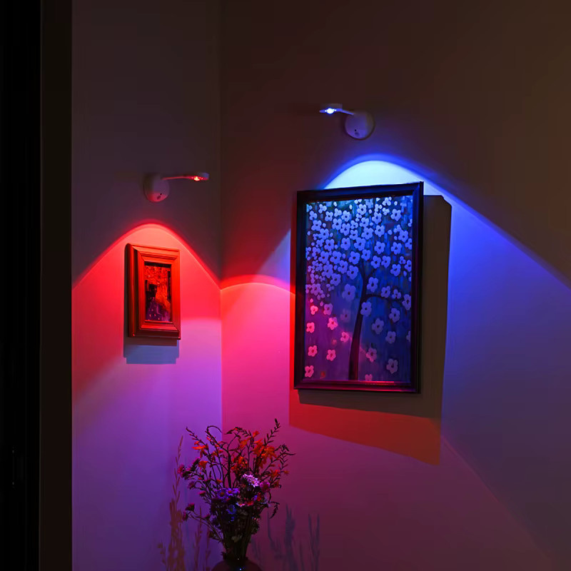 LINYILIGHT Wiederaufladbare LED-Wandleuchte mit Bewegungssensor und Fernbedienung, RGB-Bilderleuchte in Multicolour für dein Home-Office - Bild 4