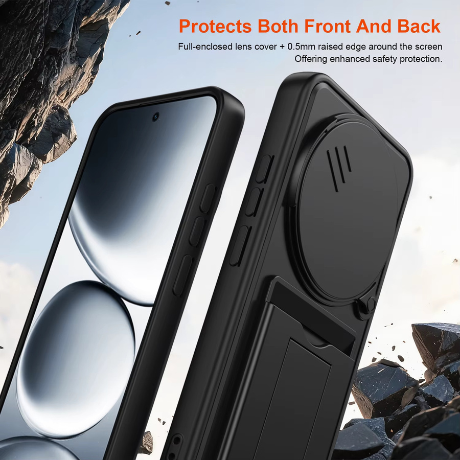 Stoßfeste Kamera-Schutzhülle mit Kartenfach und Standfunktion für Xiaomi Redmi Note 15 Pro Plus / 15 Pro 4G 5G in Blau oder Schwarz - Bild 5