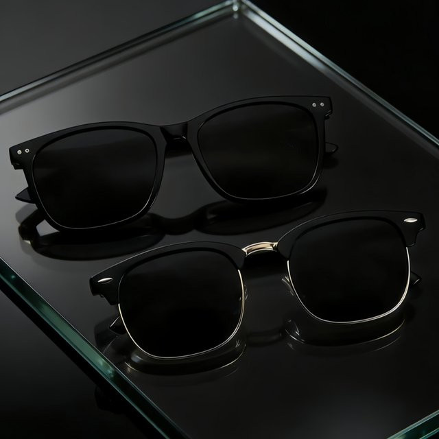 AINII Sonnenbrille, Unisex, Vollrand, Square, black - Bild 1