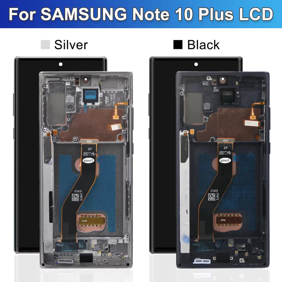 Samsung Note 10+ N975F AMOLED-Bildschirmersatz mit Rahmen und S Pen Unterstützung für Fingerabdrucksensor in Schwarz oder Silber - Bild 4