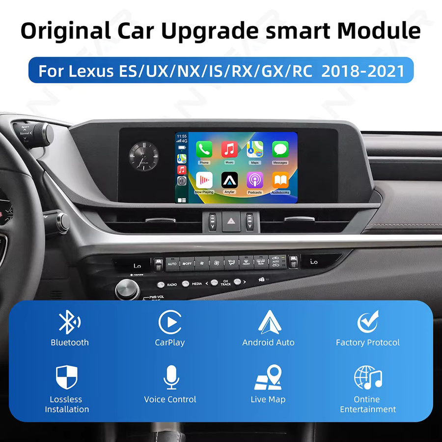 ANYFAR Wireless CarPlay und Android Auto Adapter für Lexus NX RX IS ES GS RC CT LS LX LC UX GX (2012–2022) mit Mirror Link und AirPlay - Bild 5