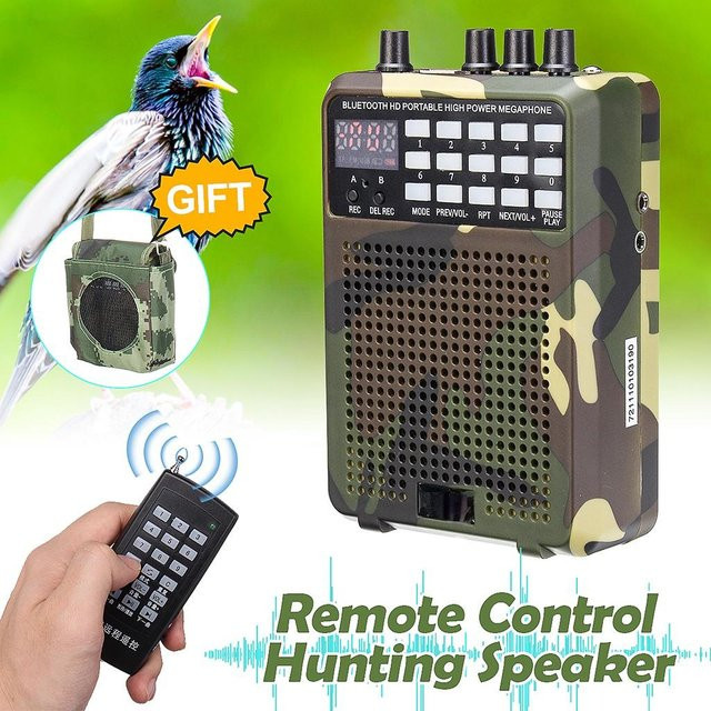 Ideal World Elektronischer Vogelrufer 58 W Jagdattrappe mit MP3-Lautsprecher und Fernbedienung in Multicolor - Bild 1