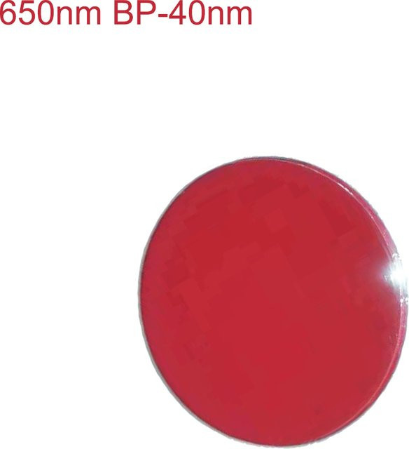 NEEMOO Bandpassfilter 650nm in Rot, rundes Spiegelglas mit hoher Lichtdurchlässigkeit, Dicke: 1,0 mm - Bild 1