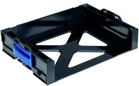 NetPeppers NP-FIBER-KIT_RACK1 Einschub, Anthrazit und Blau, stapelbar, L 44,5 cm, B 34,2 cm, H 10,1 cm - Bild 1