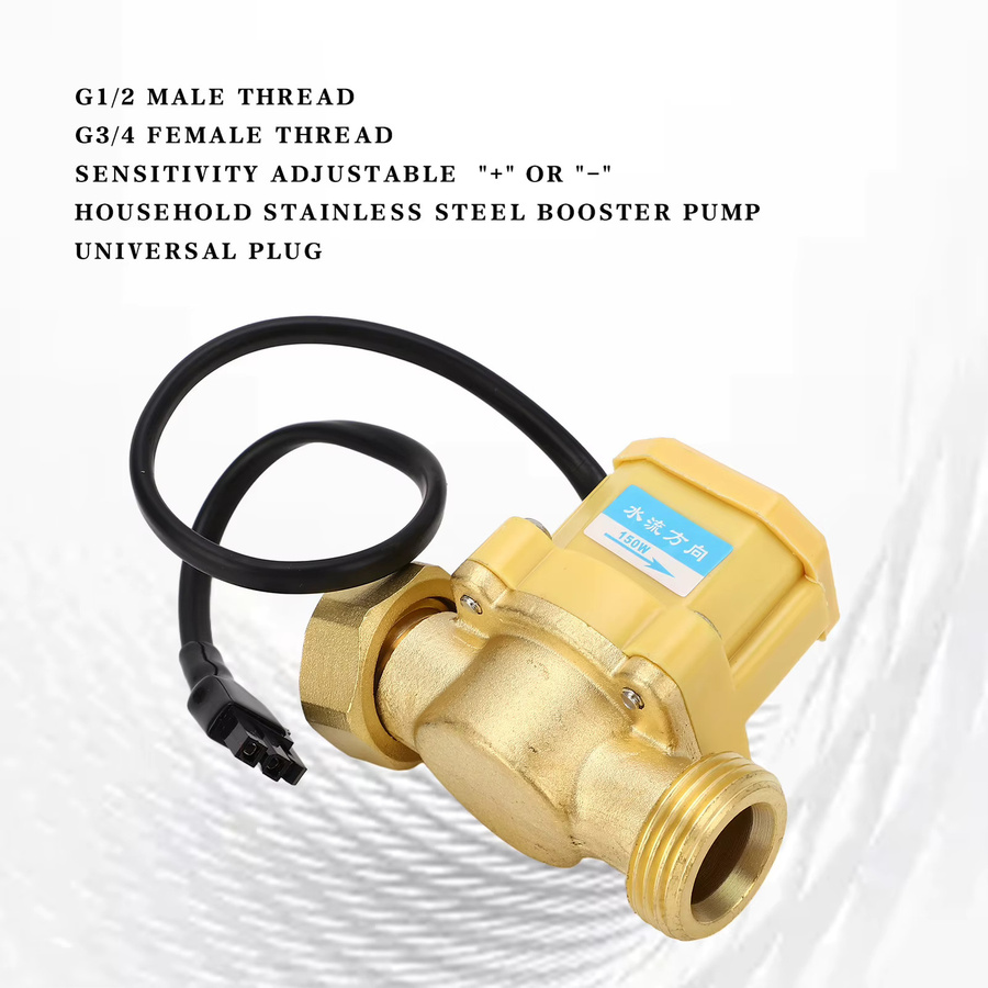 Aramox Automatischer Wasser-Druckregler aus Messing in Gold mit G3/4 Anschluss zum Schutz des Wasserdurchflusses - Bild 4