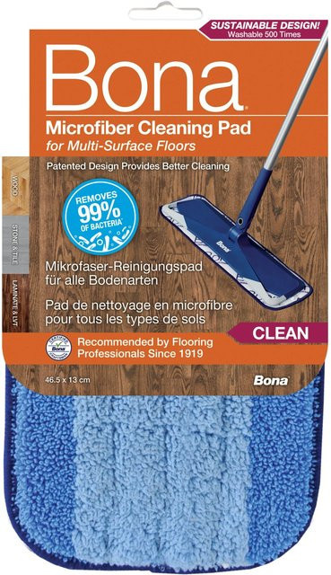 Bona Mikrofaser Reinigungs-Pad mit Zwei-Zonen-Design in Blau - Bild 1