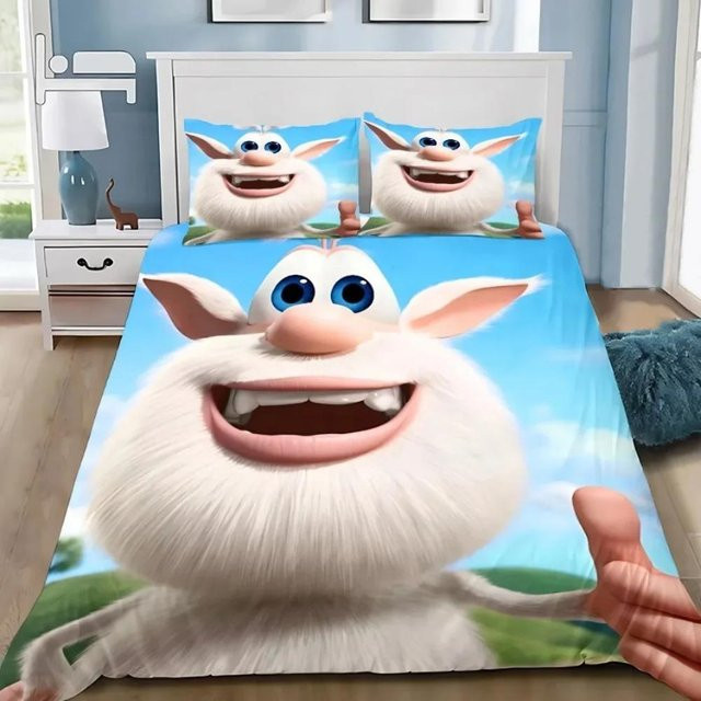 Cartoon B-Boobas Bettbezug mit Kissenbezug in Blau, Microfaser, B/T/H: 200 x 200 cm - Bild 1