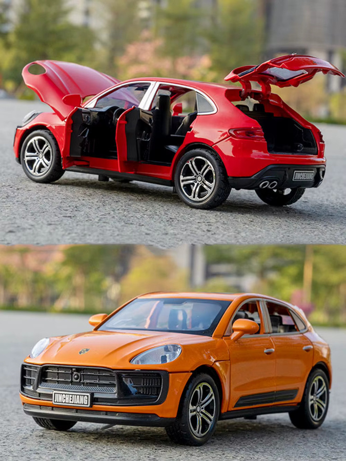 RMZ city Macan Taycan, Spielzeugmodell, 1:32, Metall, Licht, zurückziehbar - Bild 3