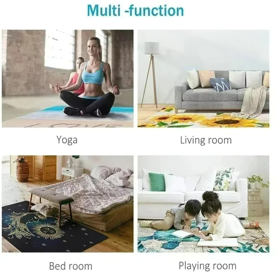 Moderner geometrischer Teppich in Schwarz für Wohnzimmer und Schlafzimmer - Bild 3