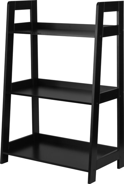 LIVARNO HOME Regal in Schwarz mit drei Regalböden aus Holz, B/T/H: 95 x 36 x 36 cm - Bild 1