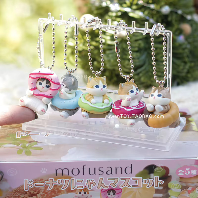 Mofusands Katzen Blind Box, Donut-förmige Anhänger-Serie, Katzenpuppen-Anhänger - Bild 2