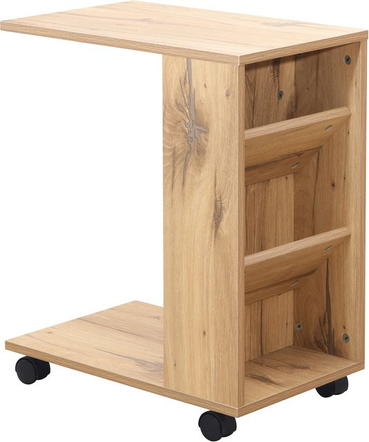 Möbel direkt online Rollregal mit Tischfunktion in Schwarz mit modernem Design und Rollen - Bild 1