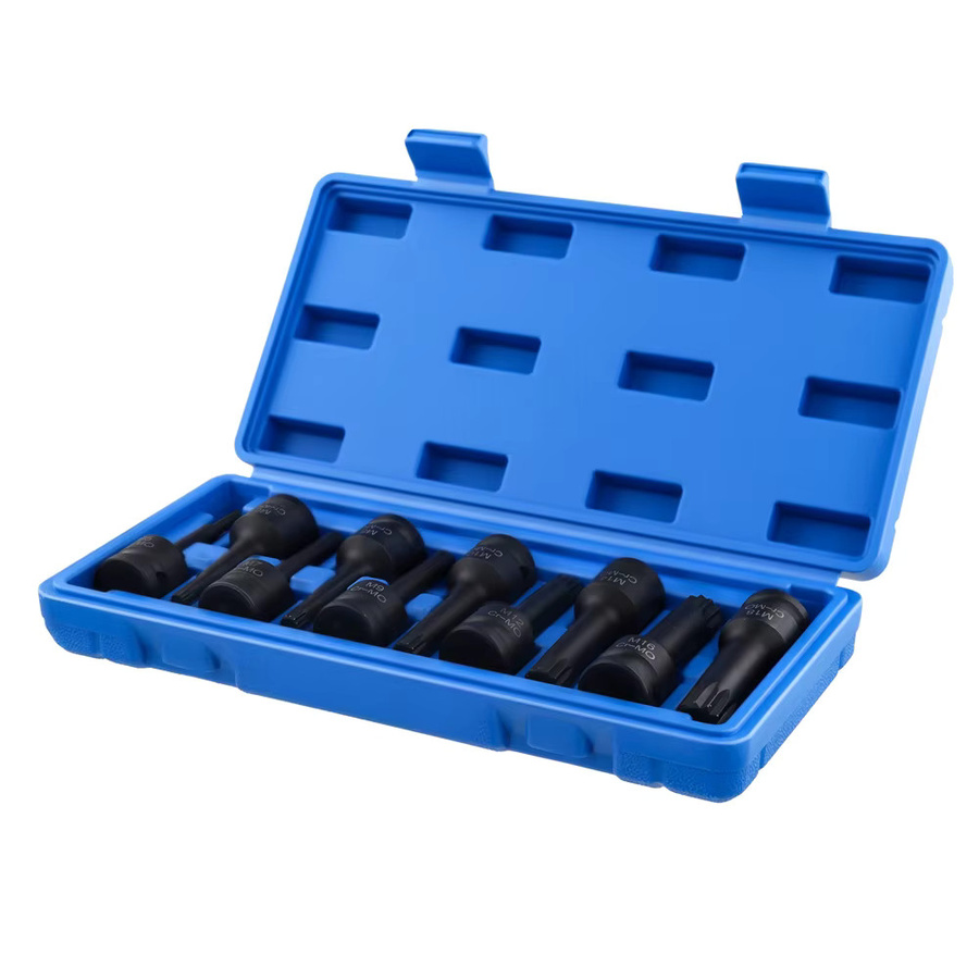 Podofo Sechskant-Steckschlüsselsatz aus Kohlenstoffstahl mit 1/2-Zoll-Antrieb, Schlagschlüsselsatz M5-M18 für manuelle Schraubenschlüssel - Bild 8
