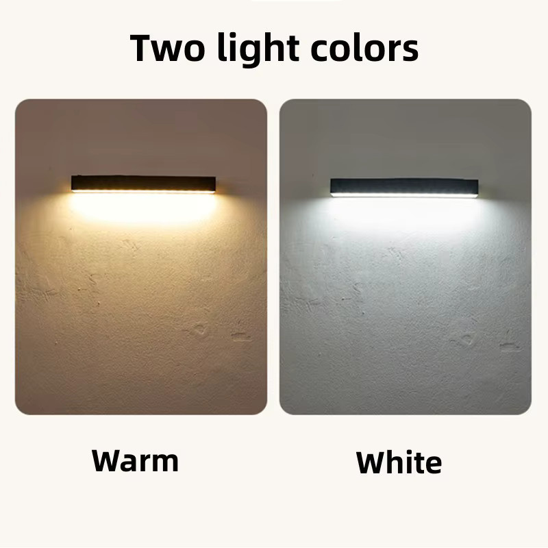 Solar Wandleuchten für den Außenbereich mit LED und Touch-Funktion, Wasserdicht, Warmweiß, Schwarz - Bild 4
