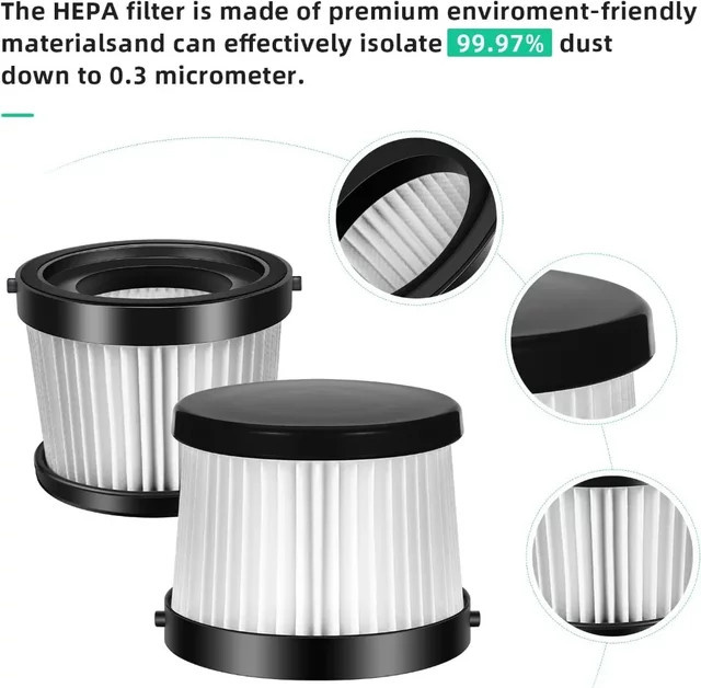 DEWALT HEPA-Ersatzfilter DCV5011H für DCV501HB 20 V Akku-Handstaubsauger mit schwarzer Dichtung - Bild 1