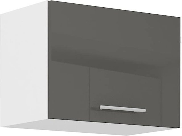 Küchen Hängeschrank Lara in Grau Hochglanz und Weiss Matt mit 50 cm Breite - Bild 1