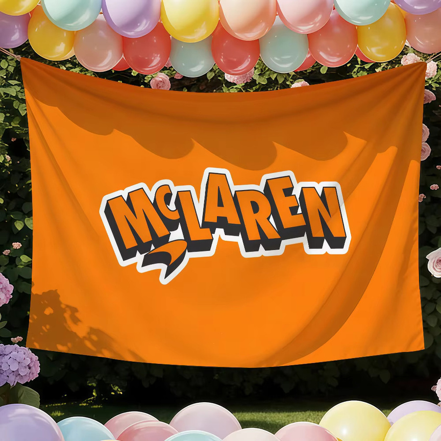 Warner Bros. McLaren S Banner mit Flaggen-Druck in Orange für Wandkunst und Dekoration - Bild 3