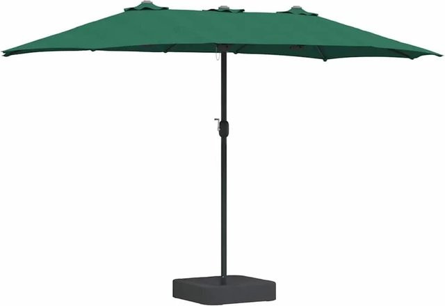 vidaXL Gartenparasol aus Polyester in Grün, B/T/H: 385 x 209 x 244 cm - Bild 1