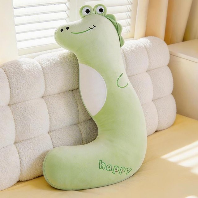 Yiran Health & Beauty Seepferdchen Robbe Krokodil Langes Körperkissen, Plüsch / Textil, Grün, Small - Bild 1